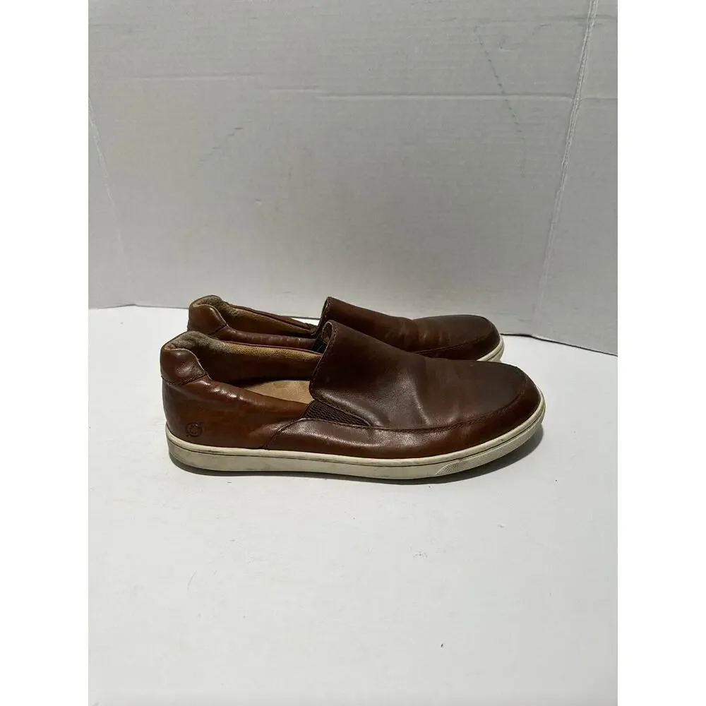 Born Aleksander Leather Loafers Mens Sz 10 M H58116 Brown Slip on‎ Shoes